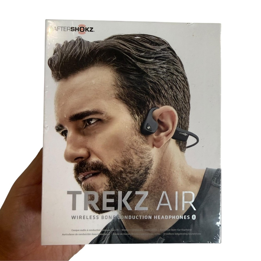 AfterShokz Trekz Air AS650 Gray Wireless Bone Conduction Bluetooth Headphones